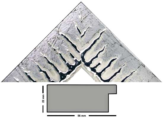 Bilderleiste Rom 838 ARG Silber geflammt 