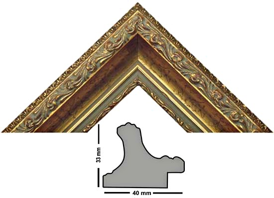Bilderleiste 986 ORO gold verziert