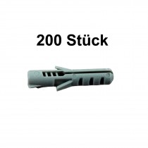 200 Stück FaKKT-Nylondübel 6x30 mm für Schrauben 4-5 mm