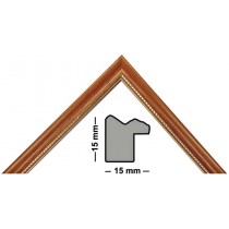 Bilderleiste Holz 280 TEAK teak mit Perlenkante 