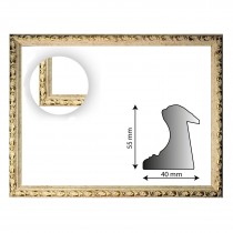 /Barockrahmen weiß fein verziert 812 AVO