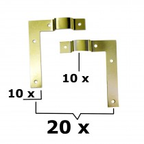 20x L-Winkel mit Aufhängung 10x links+10x rechts