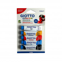 GIOTTO Fine Poster Paint, Blisterkarte, 5 x 10 ml, farbig sortiert