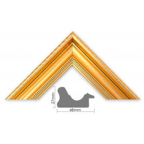 Bilderleiste Kunststoff ROKOKO Profil HxB 27x48 mm gold