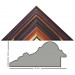 Bilderleiste 862 NOCE nußbaum mit Goldkante