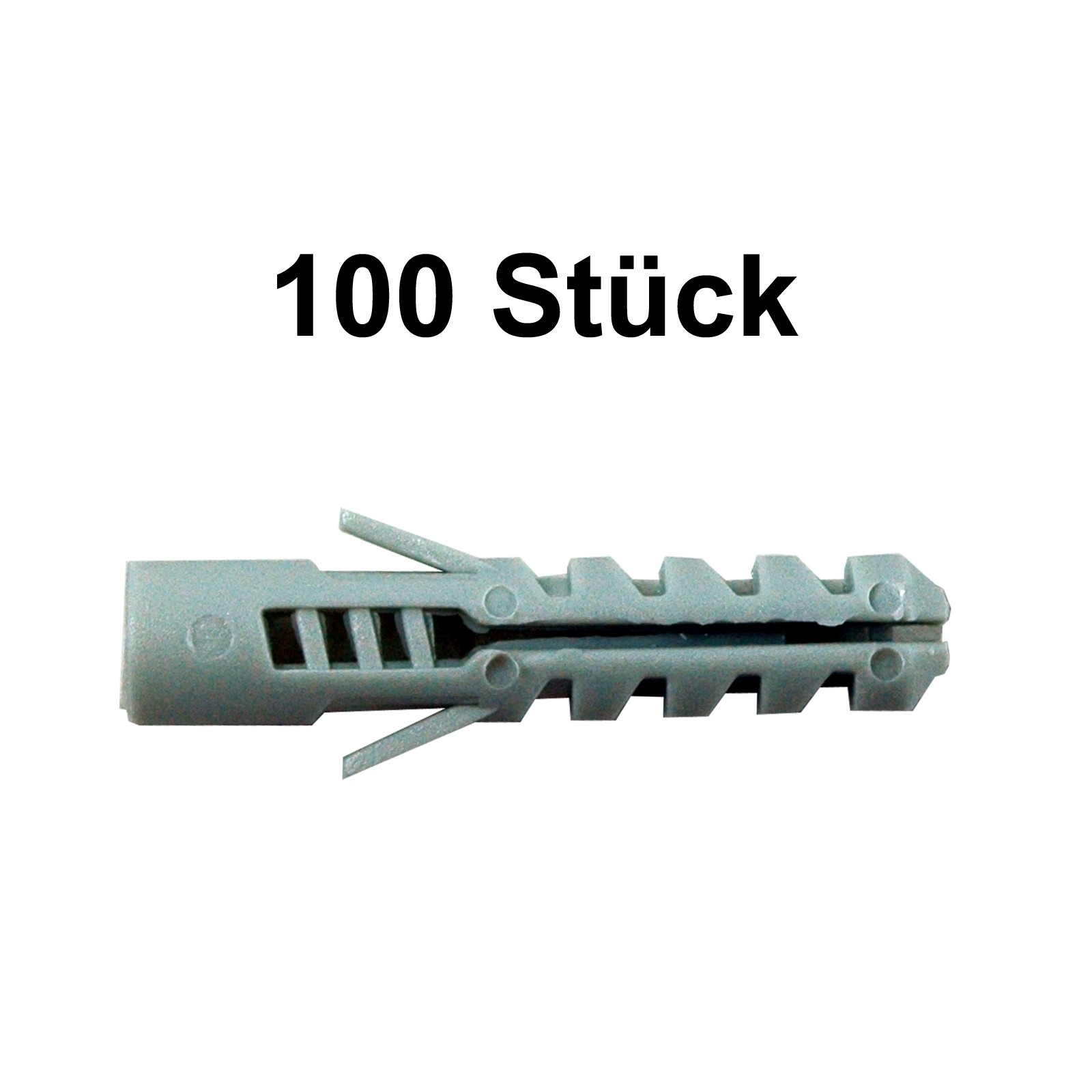 100 Stück FaKKT-Nylondübel 8x40 mm für Schrauben 4,5-6 mm Bohrer 8 mm