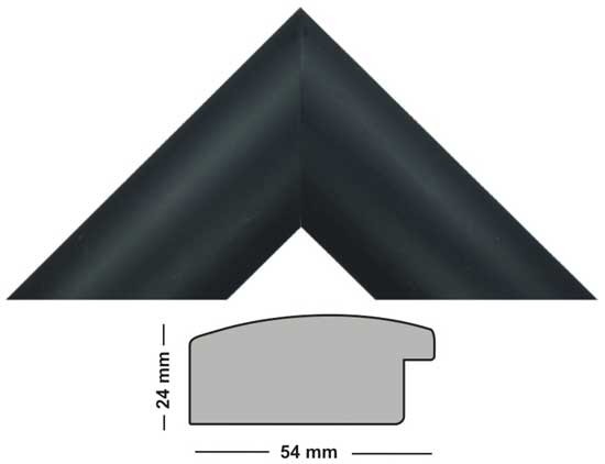 Bilderleiste 592 NERO schwarz matt