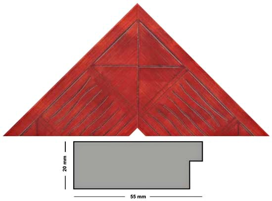 Bilderleiste 4108 RSS rot mit Karomuster