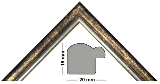 Bilderleiste 5450 NERO schwarz m. Silberkante