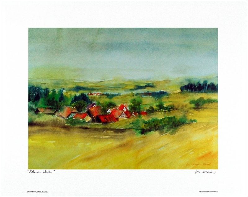 Kunstdruck Kleiner Weiler 40x50 cm