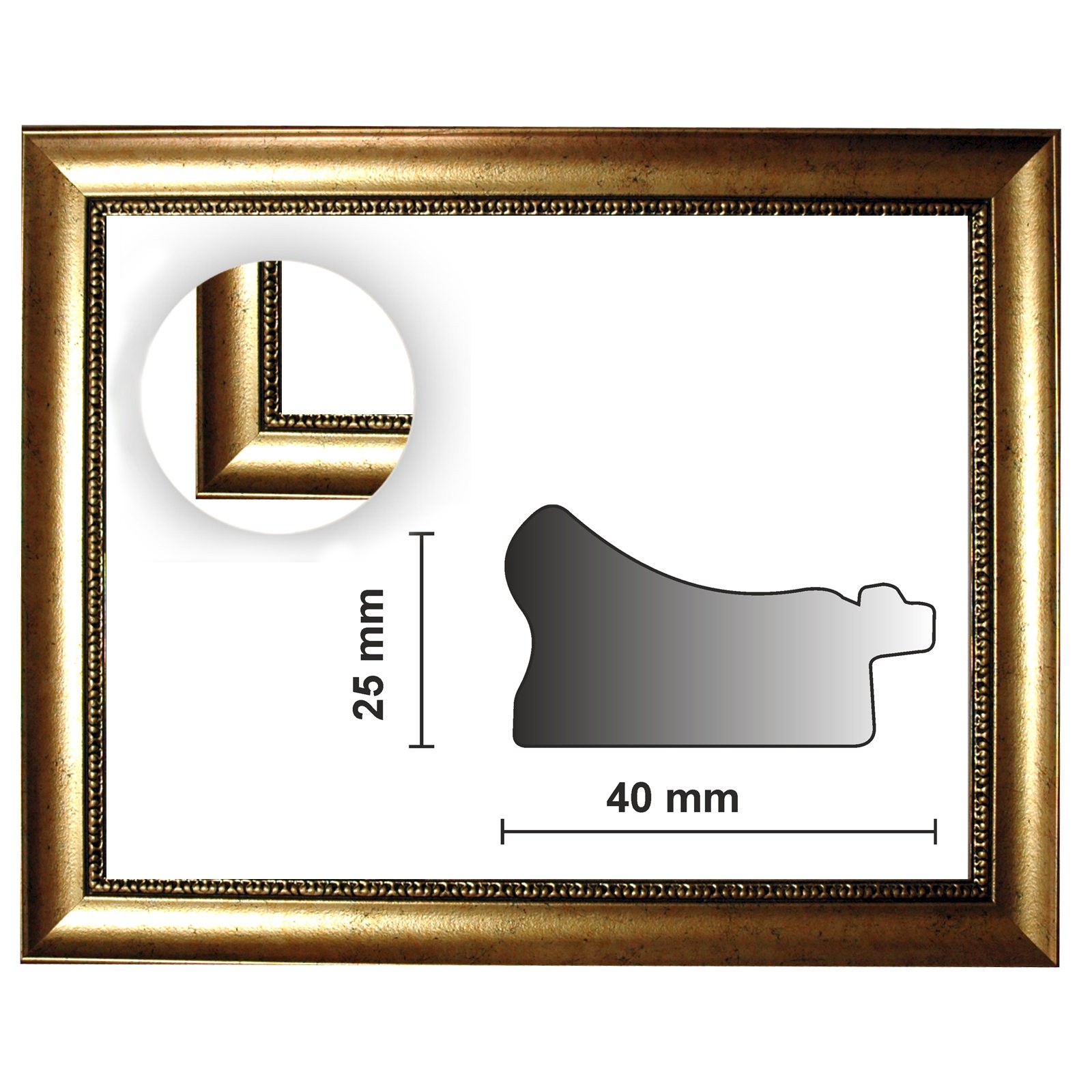 Barockrahmen gold fein verziert 246 ORO