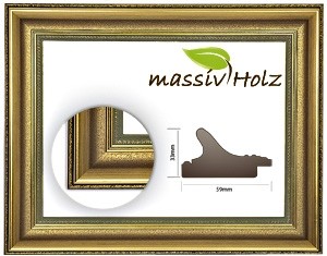 Barockrahmen gold fein verziert 920 ORO