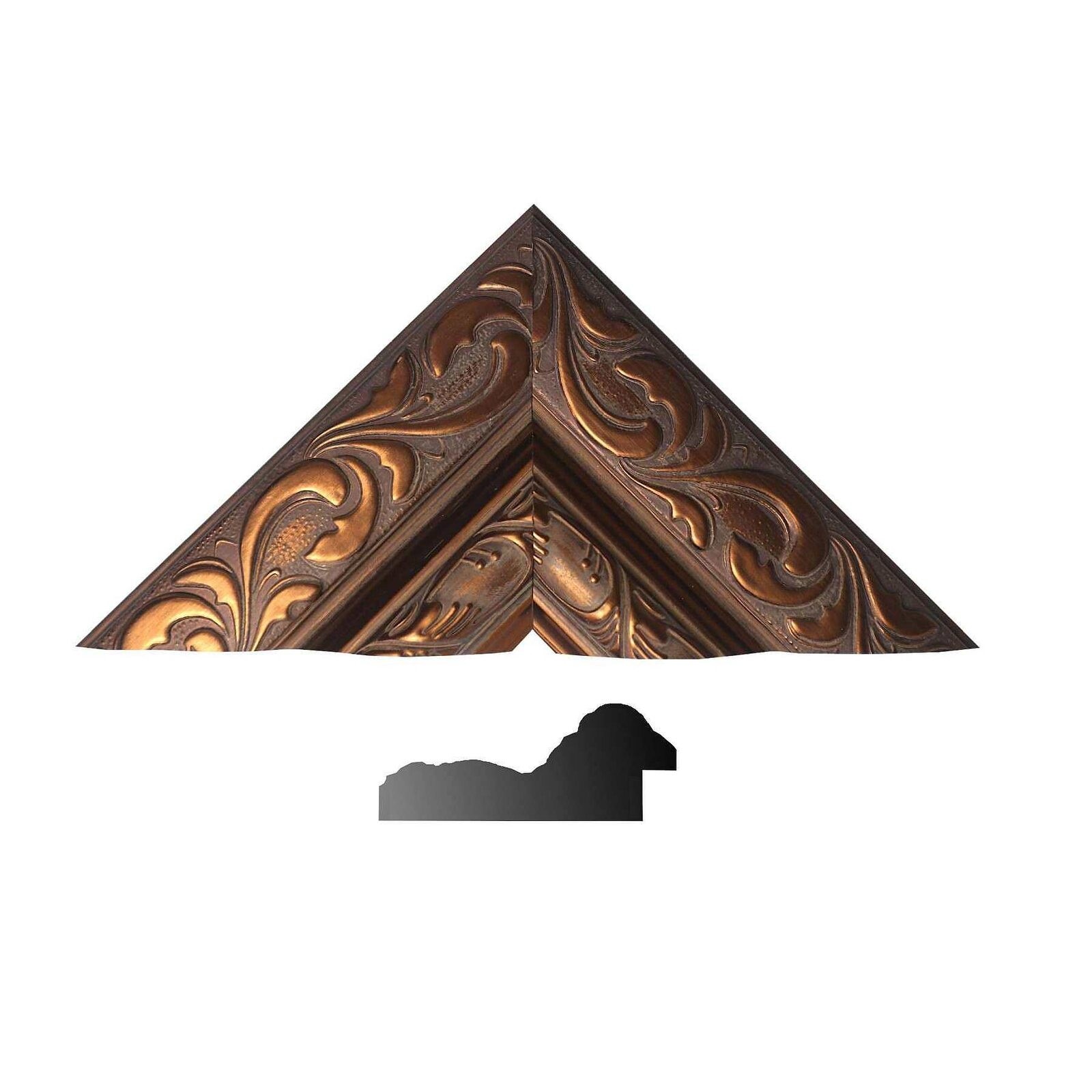Bilderleiste 722 BRO bronze verziert  HxB 28x70 mm