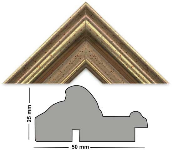 Bilderleiste 575 ORO gold 50mm breit