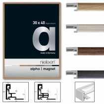 Aluminiumrahmen  *Alpha Magnet*  fundiert verschiedene Größen und Farben