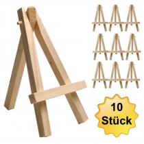 10xMini Staffelei aus Massiv Holz