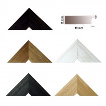 Bilderleiste 129 natur, schwarz,braun, teak, weiß Profil  HxB 16x40 mm