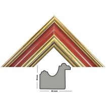 Bilderleiste 821 ROSSO rot mit gold