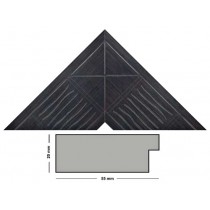 Bilderleiste 4108 NERO schwarz mit Karomuster 