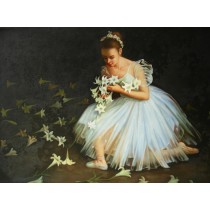 Ölgemälde auf Keilrahmen 60x90 cm Ballerina, echt handgemalt