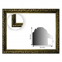 Barockrahmenantik gold verziert 337 ORO HxB 36x35 mm