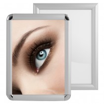 Klapprahmen, Posterrahmen 25 mm breites Profil silber matt 