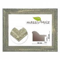 Barockrahmen grau verziert Serie 261 Profil H x B 34 x 50 mm