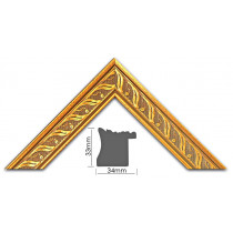Kunststoffleiste Venezia 133 ORO HxB 33x34 mm