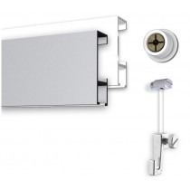 Bilderschienen set 2m mit Gleiter