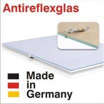 Bildträger rahmenlos mit Antireflexglas A-Clip
