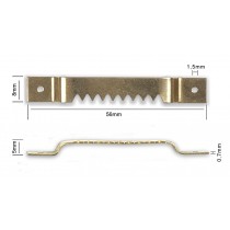Zackenaufhänger, Messingbrücke groß, 56 mm lang