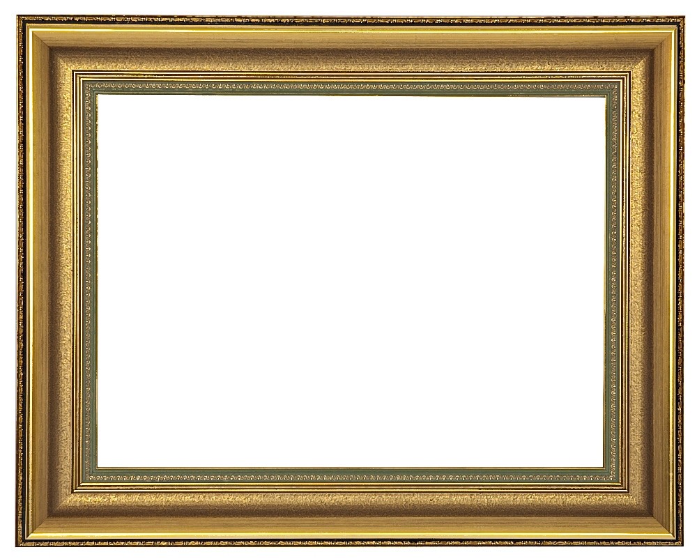 cornice barocca bianco con ornamenti d'oro 469 BIA / Oro, Specchio 61x91 cm