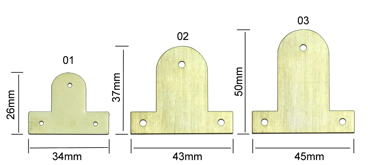 Blendrahmenbleche Messing 