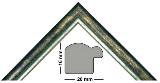 Bilderleiste 5450 VER grün m. Silberkante
