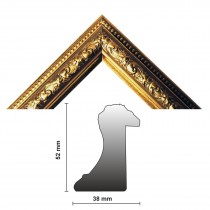 Bilderleiste 812 ORO 38 mm gold verziert