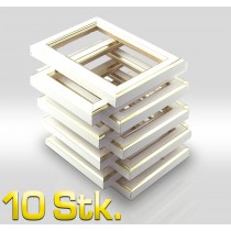10 Stk Leerrahmen 8,2x12,2 cm 344 BIA 1 Aufhänger + 4 Lamellen