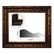 Barockrahmenantik altgold verziert 843 ARO 