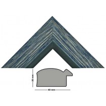 Bilderleiste Holz 35 BLU Kiefer blau