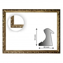 /Barockrahmen platin fein verziert 812 PLA