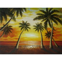 Ölgemälde auf Keilrahmen 50x70 cm Palmenstrand