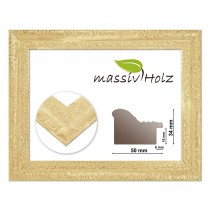 /Barockrahmen creme verziert Serie 261 Profil H x B 34 x 50 mm