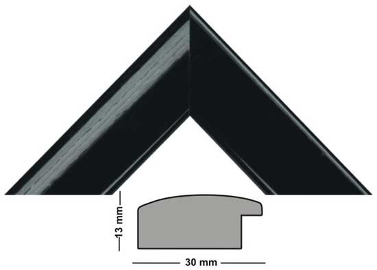 Bilderleiste 650 NERO schwarz glanz