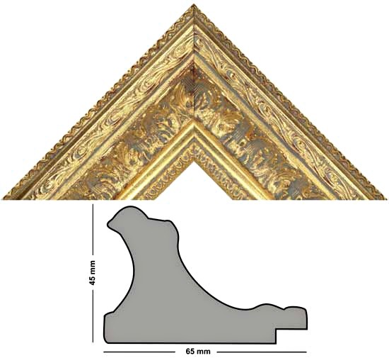 Bilderleiste 915 ORO gold verziert