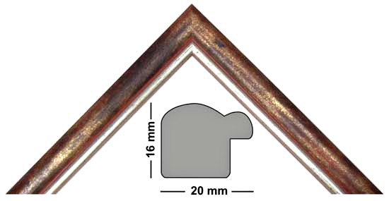 Bilderleiste 5450 RSS rot m. Silberkante