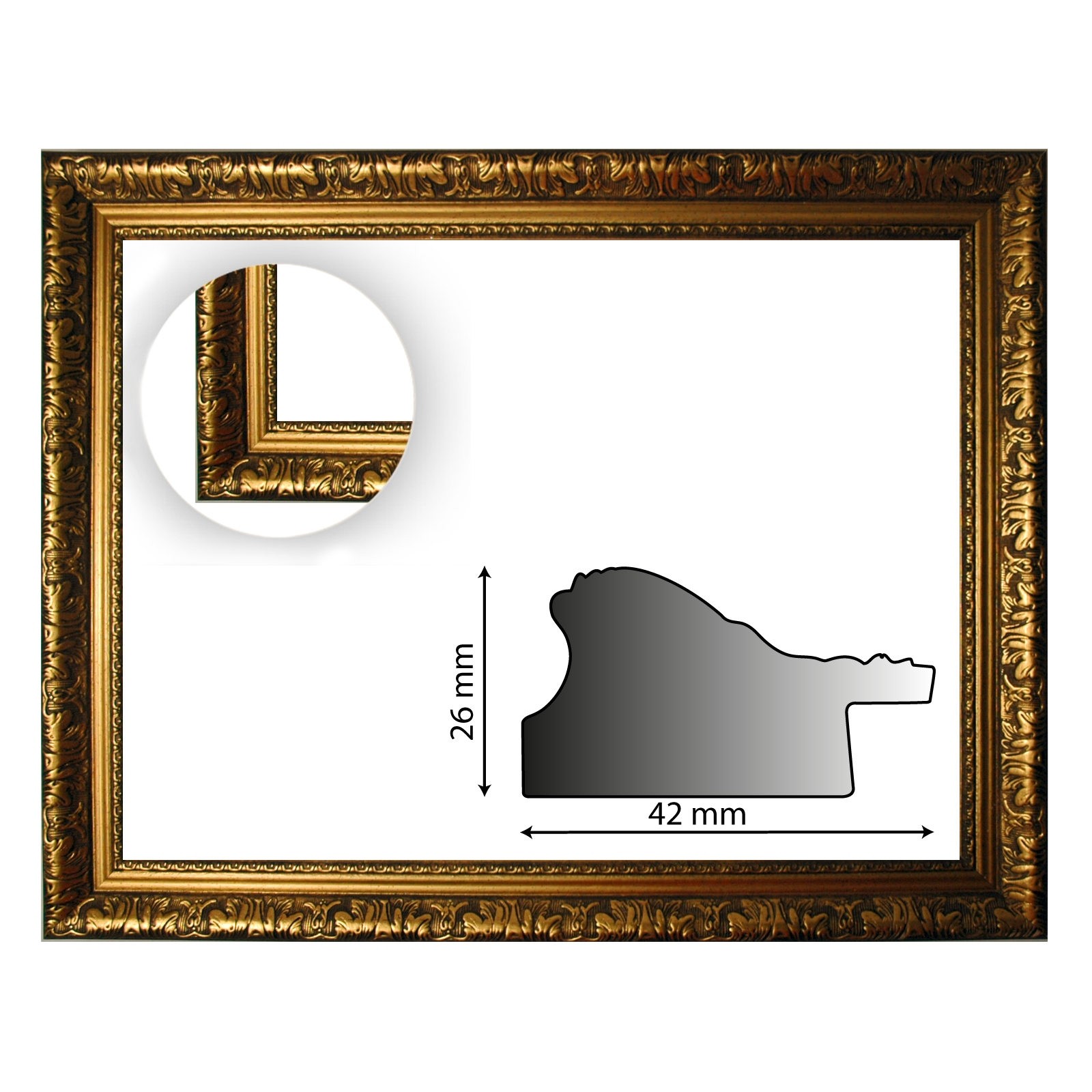 Barockrahmen gold verziert 335 ORO