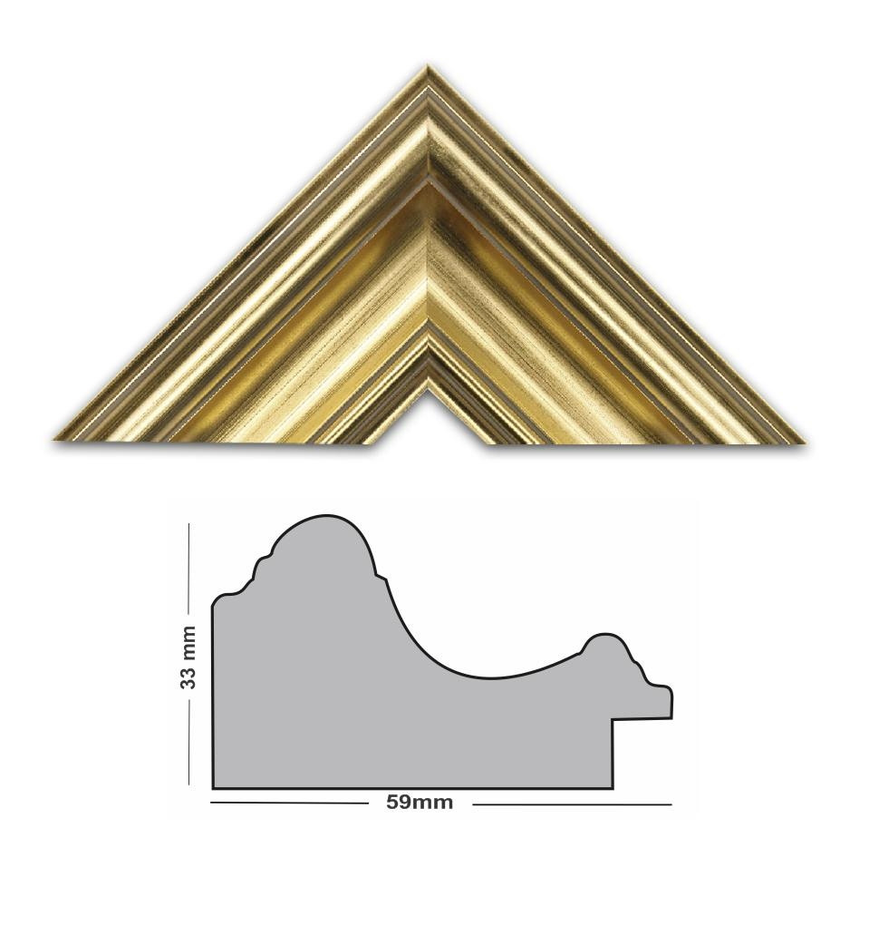Bilderleiste gold patiniert