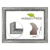 Barockrahmen siilber verziert Serie 267 HxB 50x35mm