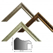 Kunststoffleiste 939 gold, silber, weiß verziert HxB 19x21 mm