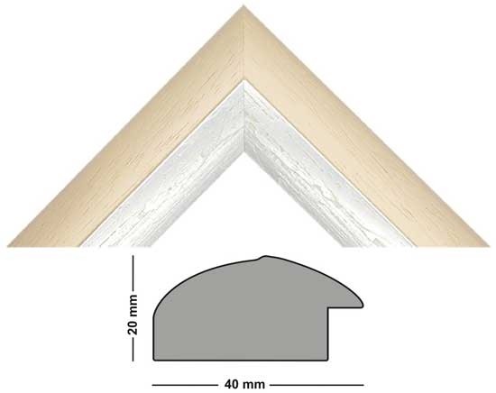 Bilderleiste Holz Genua 251 CREMA
