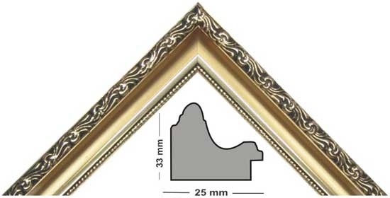 Bilderleiste 931 ORO gold verziehrt